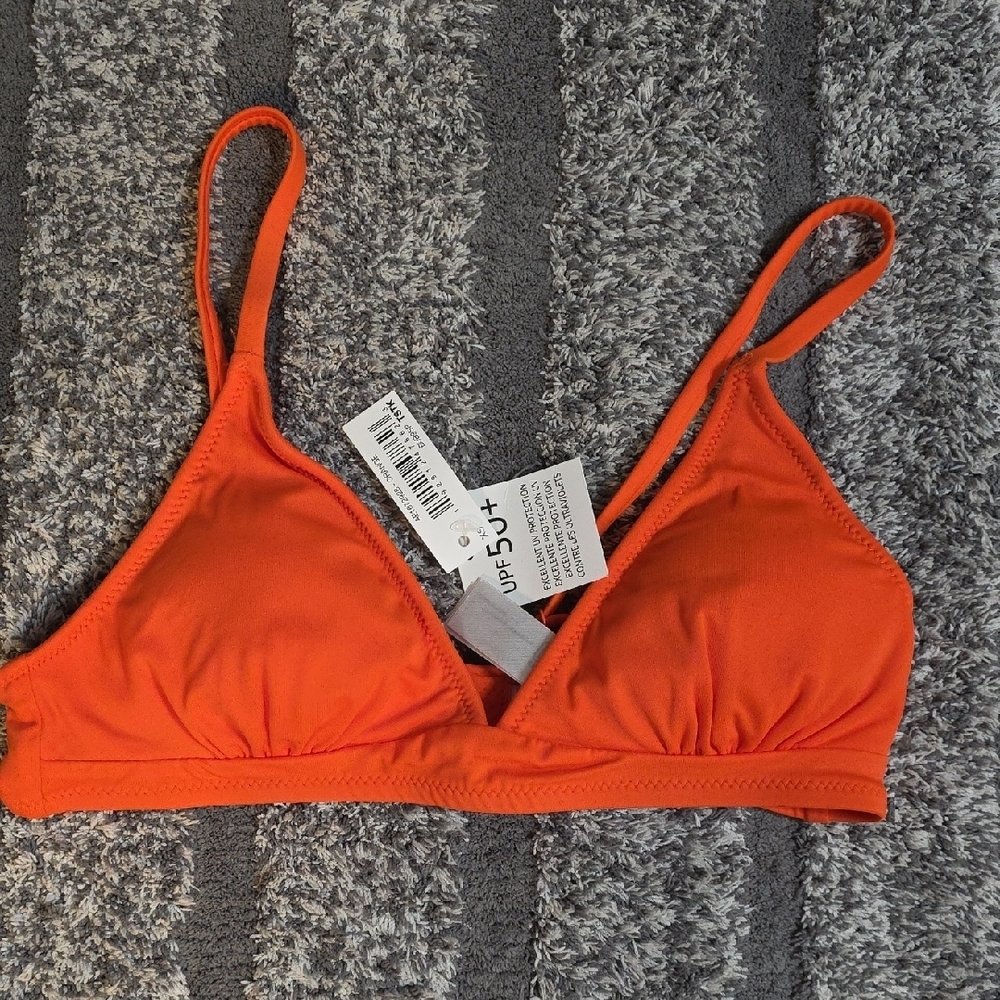 Amazon Essentials Bright Orange Bikini Top
